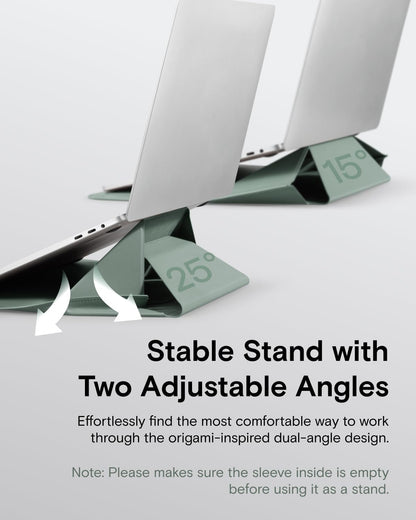 MOFT Laptop Carry Sleeve, 2-in-1 Laptop Bag & Stand for 16" MacBook Air/Pro & Dell/HP/Lenovo/Asus, Stylish Slim Computer Sleeve Bag with Expandable Storage for Computer Accessories, Seafoam