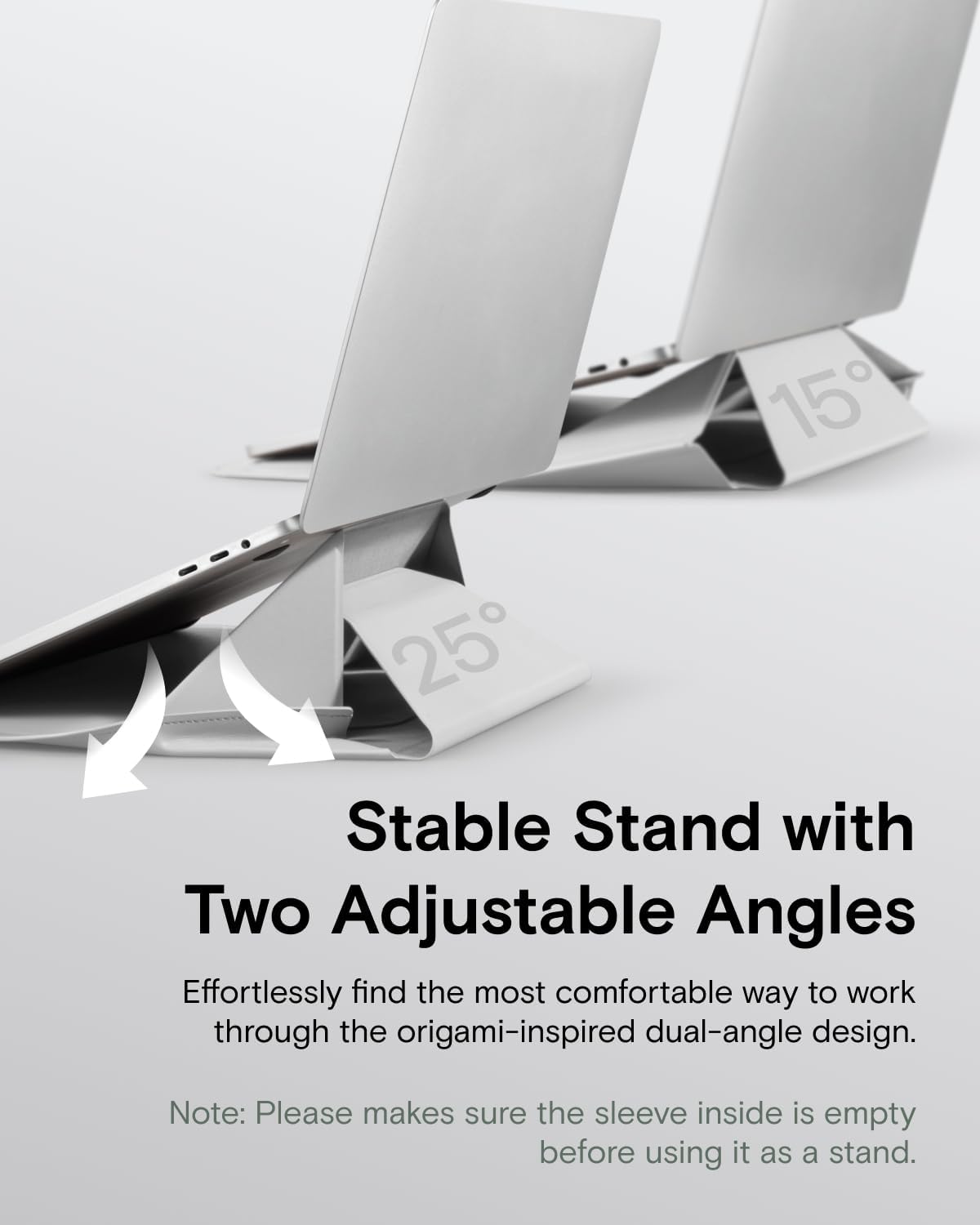 MOFT Laptop Carry Sleeve, 2-in-1 Laptop Bag & Stand for 14" MacBook Air/Pro & Dell/HP/Lenovo/Asus, Stylish Slim Computer Sleeve Bag with Expandable Storage for Computer Accessories, Misty Cove