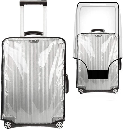 Suitcase Cover for 24" Luggage TSA Approved Clear PVC Thickened Protective Sleeve Cover for Wheeled Luggage Waterproof