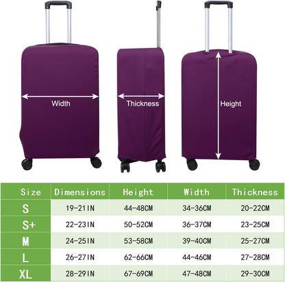 PATIKIL Luggage Cover, Suitcases Covers Elastic Carry on Cover Protector Washable Scratch-Resistant Fits 19-21 Inch Luggage for Travel Business Trips, Purple