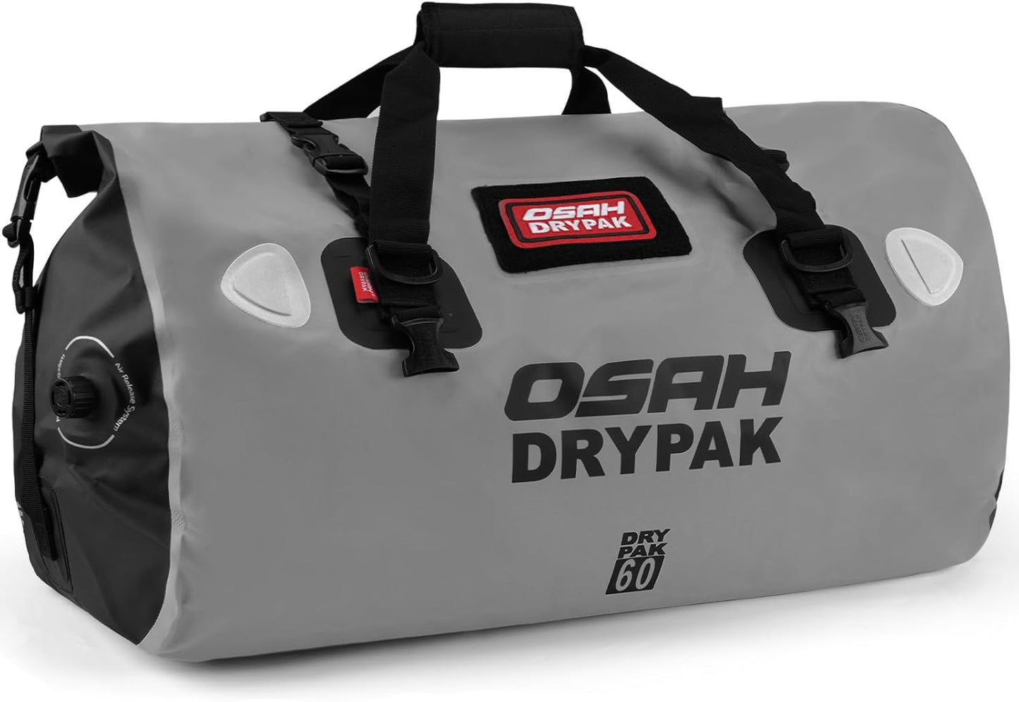 Waterproof Duffel Bag - Motorcycle Dry Bag Tail Bag with Large Storage Space, Waterproof Luggage Duffle Bags with Outer Mesh Zipper Pocket for Camping, Kayaking, Fishing & Traveling