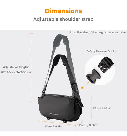 K&F Concept 2 in 1 Sling Bag Everyday Shoulder Bag & Multifunction Photography Crossbody Camera DSLR Backpack Portable Bag