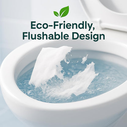 Individually Wrapped XXL Toilet Seat Covers Disposable Flushable for Travel (30 Pack), Full Coverage Paper Liners for Kids & Adults