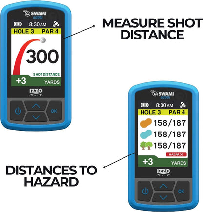 Izzo Swami 6000 Handheld Golf GPS Water-Resistant Color Display with 38,000 Course Maps & Scorekeeper
