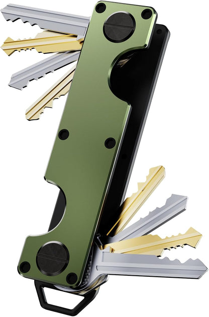 Key Organizer Key Holder Compact Key Case Minimalist Metal Key Chain Key Holder for Keychain Secures 8-10 Keys EDC