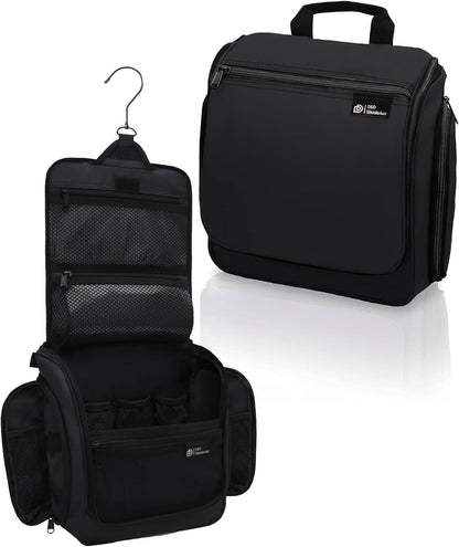 DD D&D Wanderlust D&D Hanging Travel Toiletry Bag for Men and Women - Extra Large Toiletries Organizer Kit with 10 Compartments, YKK Zippers, XXL Metal Swivel Hook, Water-Resistant Nylon
