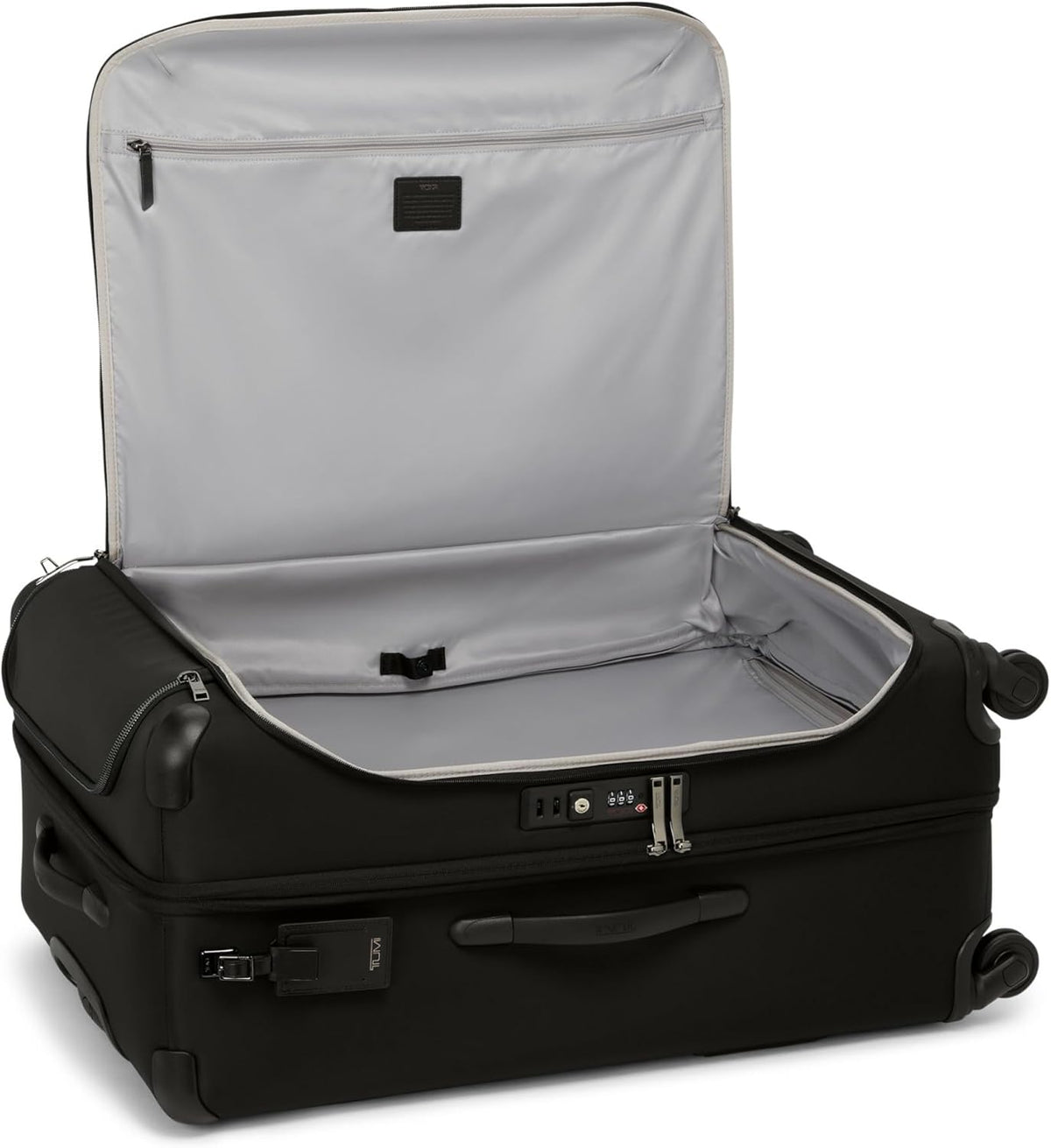 TUMI - Voyageur Leger 4 Wheeled Luggage - Women's Lightweight and Spacious, Sleek Silhouette, Durable Premium Suitcase - 26" Short Trip Expandable Packing Case, Black with Gunmetal Hardware