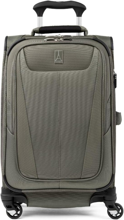 Travelpro Maxlite 5 Softside Expandable Carry-On Luggage with Spinner Wheels, Lightweight, 21-Inch — Slate Green