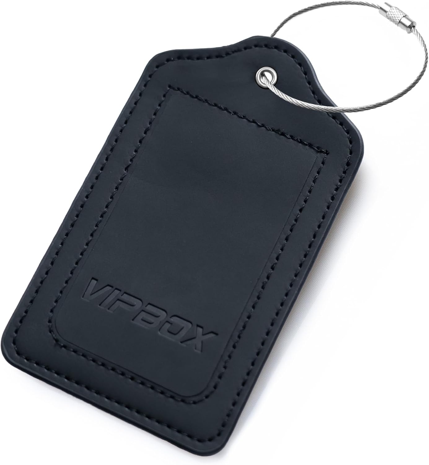 Luggage Labels Premium Travel Suitcase Tags for Baggage Easy to Write Waterproof with Name ID Card for Man Women (Black)