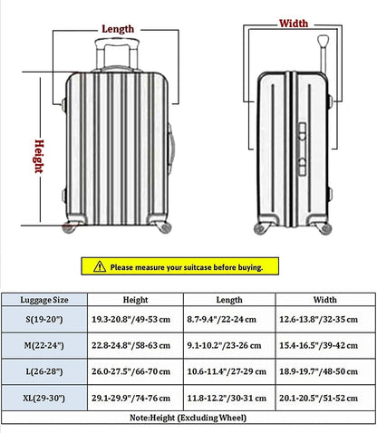 7-Mi Suitcase Cover 3D Print Design Travel Luggage Protector Trolley Case Cover 19"-20" Sleeve, BluePeacock