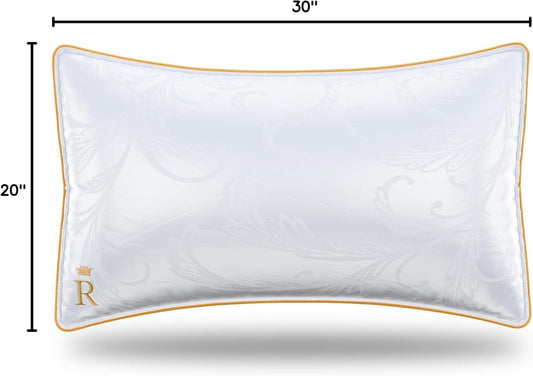 Royal Therapy Pillows Standard Size Set of 2 (20x26 in), Alternative Goose Down Pillows, Adjustable Standard Pillow, All Sleepers, Side Sleeper Pillow