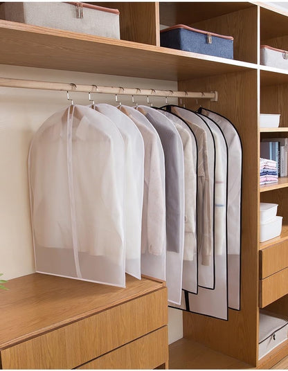 Garment Bags for Hanging Clothes 12 PCS Transparent Dress Bag for Traveling Garment Bag for Dresses Long Clothes Storage Bags with Full Zipper for Long Dress Costumes Gowns Coats 24''x54''