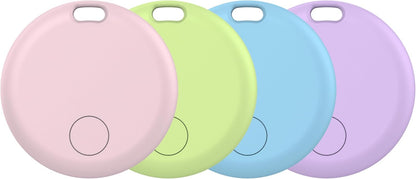 Air Tracker Tags-4 Pack: Smart Bluetooth Tracker, Item Finder Works with Apple Find My (iOS Only) App, Trakcer Tag Locator for Keys, Luggage, Satchel, Backpack etc. (Not for Android Devices)