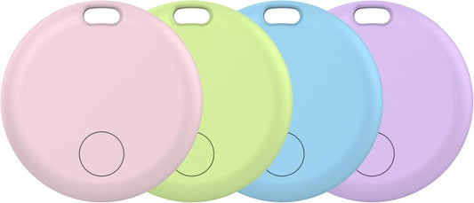 Air Tracker Tags-4 Pack: Smart Bluetooth Tracker, Item Finder Works with Apple Find My (iOS Only) App, Trakcer Tag Locator for Keys, Luggage, Satchel, Backpack etc. (Not for Android Devices)