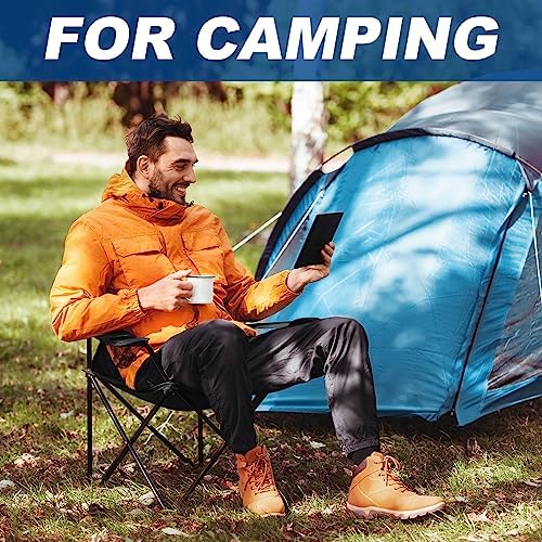 WEIDIORME 2 Pack Lightweight Camping Chairs for Adults & Teens, Capacity Foldable Portable Chairs with Carry Bag, Compact Design for Camping, Beach, Picnics, and Outdoor Events