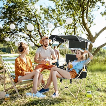 Nice C Canopy Chair with Footrest, Umbrella Camping Chair (1 Pack)