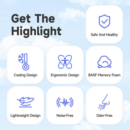 Neck Pillow Airplane, 100% Pure Memory Foam, Cooling Airplane Pillow, Travel Pillow, Travel Pillows for Airplanes, Plane, Flight Pillow, Gray