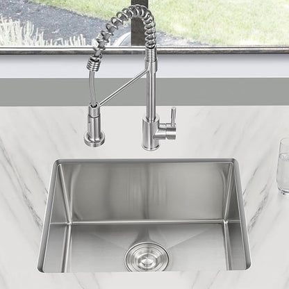 20 x 16 Inch Undermount Kitchen Sink, 304 Stainless Steel Single Bowl Small - Image 8