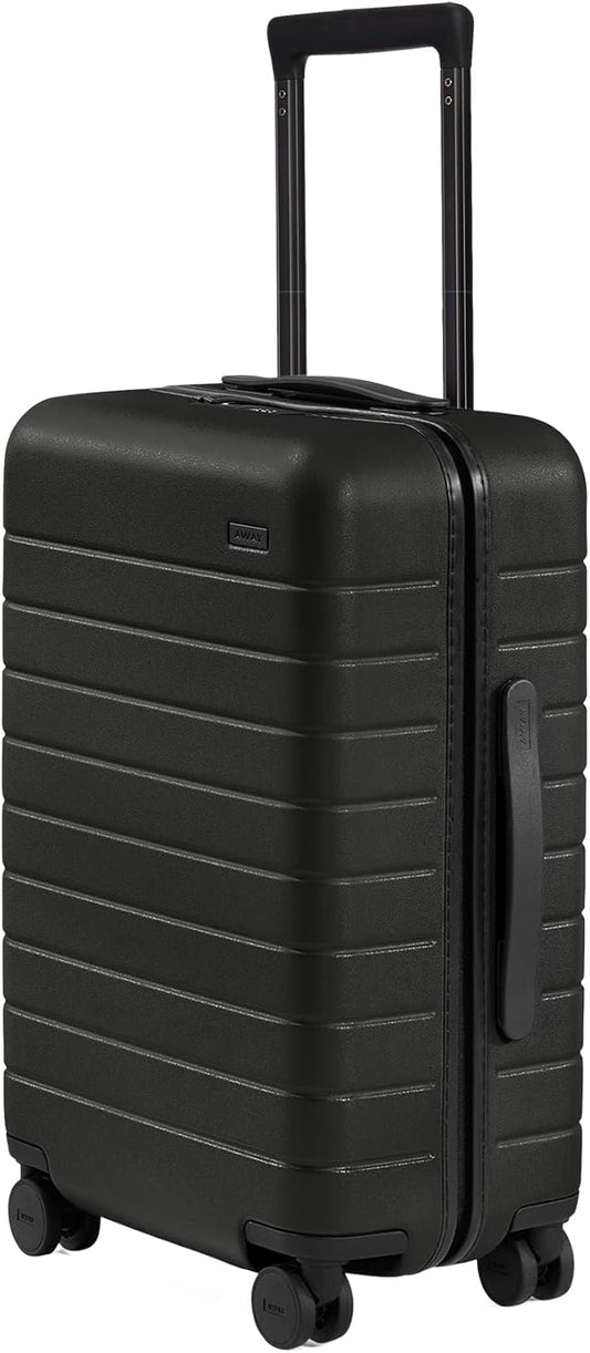 Away Carry-On Luggage, Lightweight Hardside Suitcase with Spinner Wheels, 22 Inch Airline Approved, TSA Lock, Jet Black
