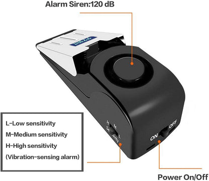 ZZRUI 2 Pack Door Stop Alarm with 120dB Siren, Wedge Door Stopper Security Device for Travel, Apartment, Hotel, Home – Portable Anti-Theft Floor Alarm for Entry Alert & Self Defense, Black