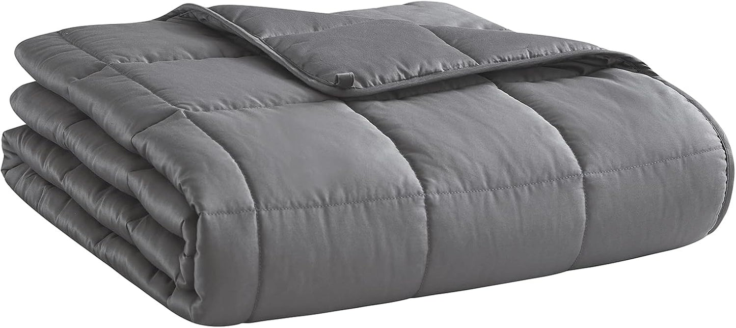 Weighted Blanket 17lbs 60"x80" Cooling Breathable Heavy Blanket Microfiber Material with Glass Beads Big Blanket for Adult All-Season Summer Fall Winter Soft Thick Comfort Blanket