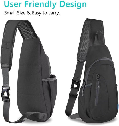 TITECOUGO Small Sling Bag, Lightweight Crossbody Backpack for Men Women, Shoulder Bag for Sports and Outdoor