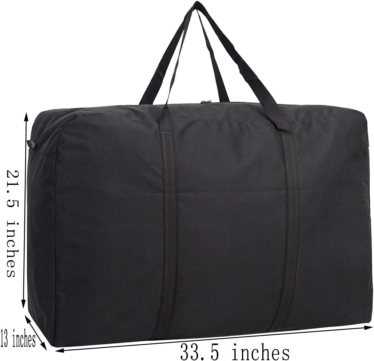 Large Storage Bags, 150L Waterproof Foldable Travel Duffle Bag with Reinforced Handles, Black Heavy Duty Moving Bags, for Bed Organize Clothing, Blanket