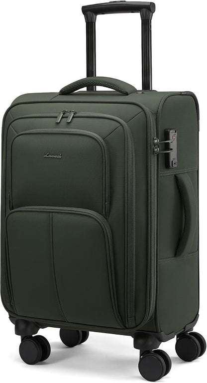 LOVEVOOK Carry On Luggage 22x14x9 Airline Approved, 22 Inch Softside Suitcases by LOVEVOOK