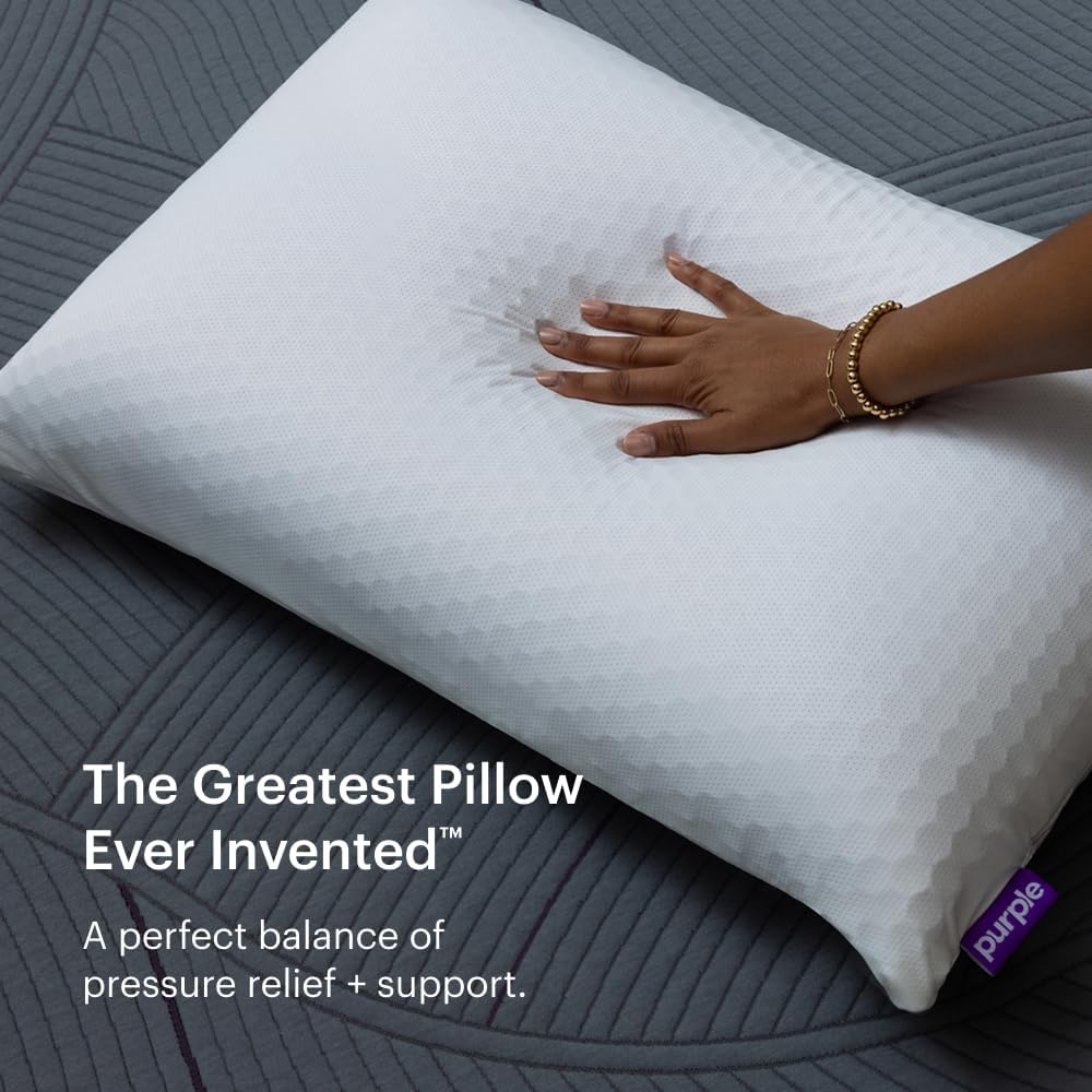 Purple Harmony Pillow - Standard Tall, Greatest Pillow Ever Invented, 360º Hex Grid & Talalay Latex Core - No Pressure Support, Stays Cool, Luxurious Comfort