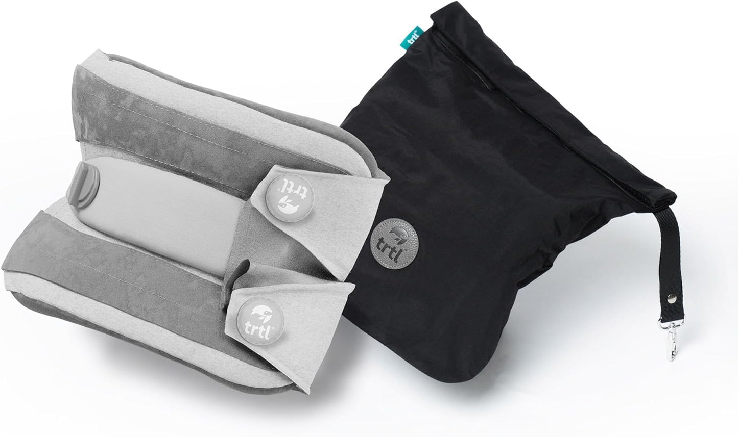 trtl Pillow Plus - Plane Neck Pillow for Traveling - Plane Pillow with Foam Padding for Head and Neck Support - Machine Washable - Waterproof Carry Bag