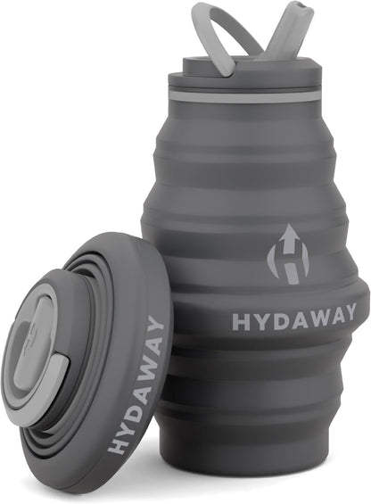 HYDAWAY 17oz Collapsible Water Bottle - BPA-Free, Leakproof, Lightweight, and Space-Saving - Perfect for Travel, Hiking, and Everyday Hydration