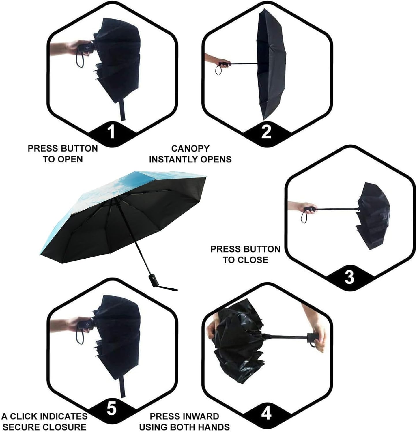 SY COMPACT Travel Umbrella Windproof Automatic Umbrellas Small Compact UV Sun Protection Factory Outlet Umbrella