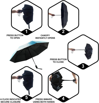 SY COMPACT Travel Umbrella Windproof Automatic Umbrellas Small Compact UV Sun Protection Factory Outlet Umbrella