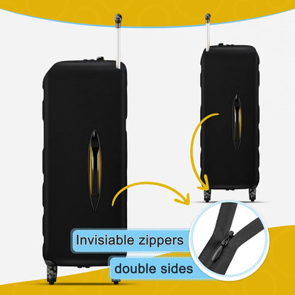 30 Inch PVC Luggage Protector Covers for TSA Approved Clear Suitcase Cover Protector Transparent Luggage Protective Cover Set (Black, Suitable for 30"-31")