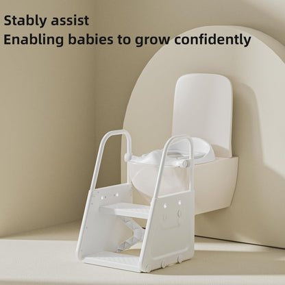 3-in-1 Adjustable Toddler Step Stool & Potty Seat with Removable Cushion, Splash Guard & Non-Slip Base– Sink and Kitchen Helper for Kids 1-3, Tool-Free Assembly