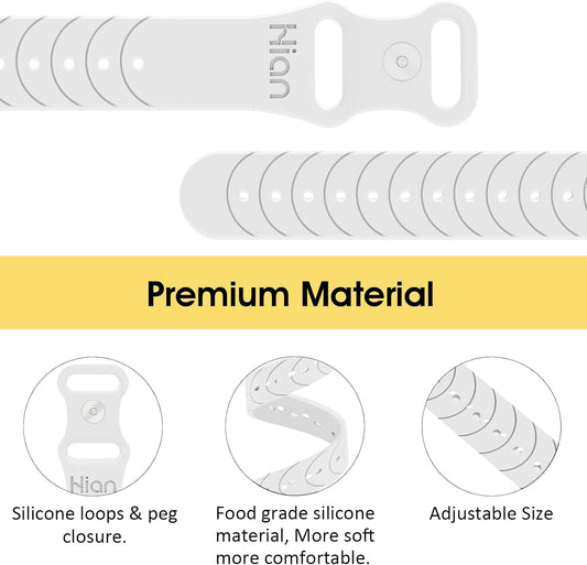 Hion Motion Sickness Bracelets Sea Sickness Wristbands for Motion Sickness/Morning Sickness/Pregnancy Nausea Anti Nausea Bands Acupressure Wristband Motion Sickness Bands（2Pairs White