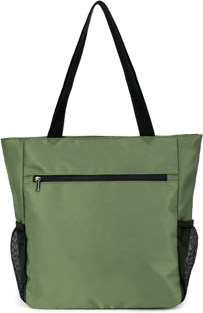 ETidy Large Capacity Foldable Tote Bag With Zipper Water-resistant SandproofWomen Beach Bag Handbag GymBag Travel ShoppingBag