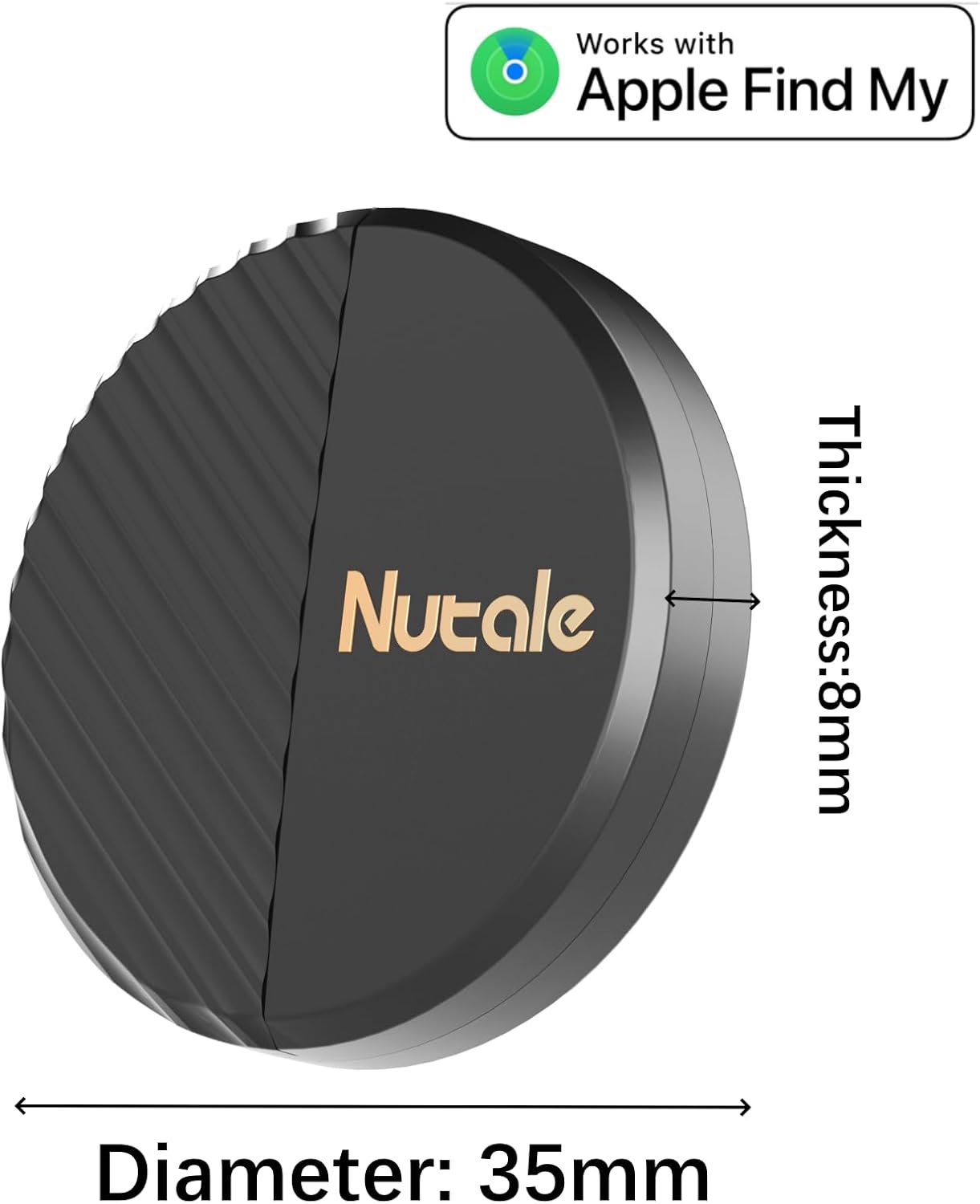 NutaleTag Key Finder 4 Pack - Only iOS - Bluetooth Smart Item Tracker Tag - Work with Find My - Keep Track of The Items That Matter Most - Find Keys Device or Car Key