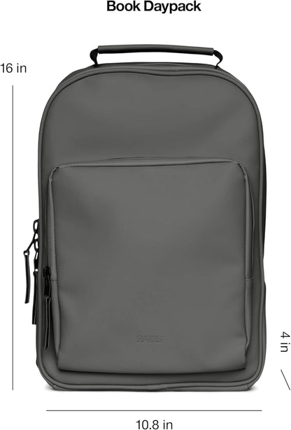 RAINS Regular Book Daypack, Backpack, Laptop Bag, Waterproof, 2 Year Warranty, Black