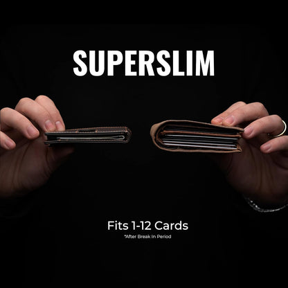 Kings Loot Money Clip Slim Minimalist Wallet for Men | RFID Blocking Leather Design with Money Clip | Front Pocket Bifold Holds 12 Cards | Stylish & Compact Wallets (Truffle)