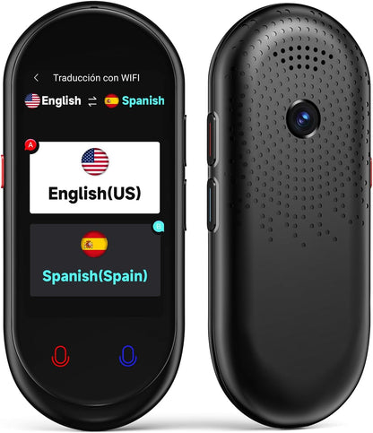 Language Translator Device, Portable Translator No WiFi Needed, Offline Voice Photo Translation, 137 Languages Supported, High Accuracy Translator Device for Travel Business Learning (Black)