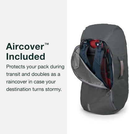 Osprey Farpoint Trek 55L Men's Travel Backpack, Black