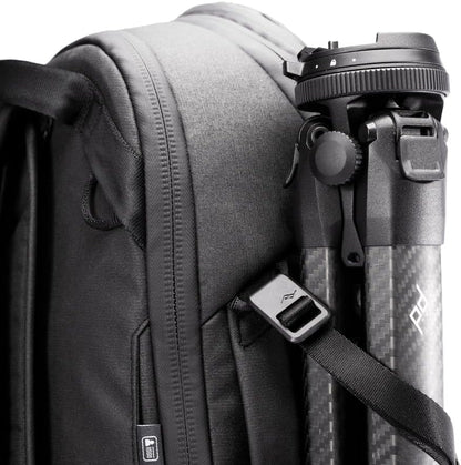 Peak Design Travel Backpack 30L, Black, Expandable 27-33L Design, Rear and Top Access, Weatherproof Shell, Laptop Sleeve, Ideal for Travel or Everyday Carry, Versatile Backpack for Men and Women