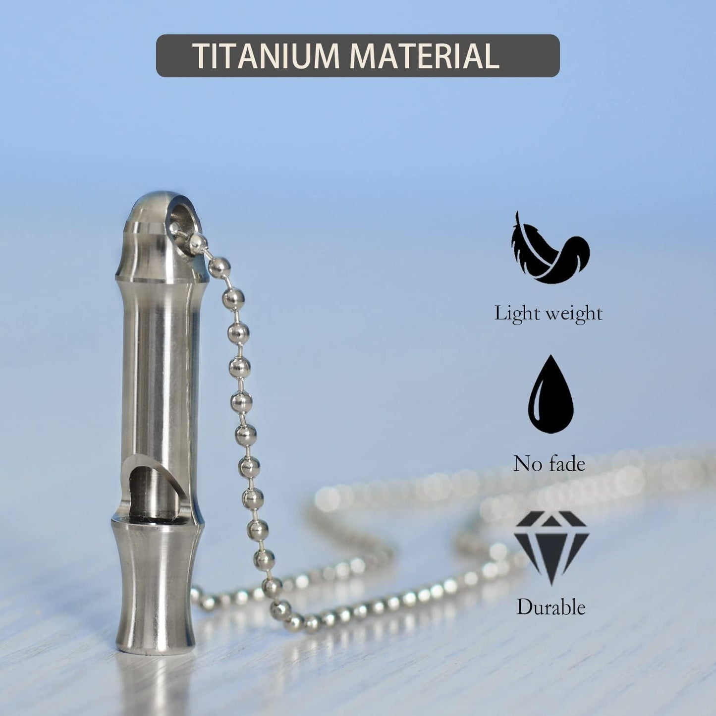 Emergency Whistle,Titanium Whistle EDC Safety Whistle for Outdoor Camping,Loud Survival Whistles Loud up to 120db