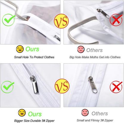 Garment Bags for Hanging Clothes 24'' x 48'' (Set of 6) Suit Covers for Closet Garment Bag Suit Cover for Suits Jacket Dresses Clothes Storage [Upgraded Version]
