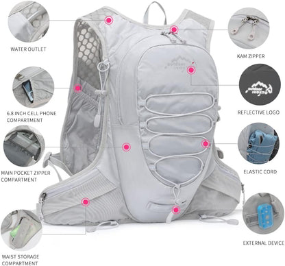 Running Hydration Vest for Men Women Water Backpack for Running 3L Running Hydration Pack for Trail Running Marathon Race Hiking