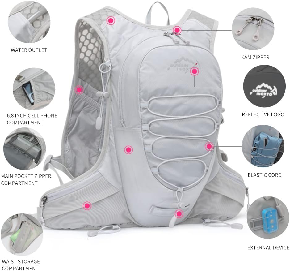 Running Hydration Vest for Men Women Water Backpack for Running 3L Running Hydration Pack for Trail Running Marathon Race Hiking