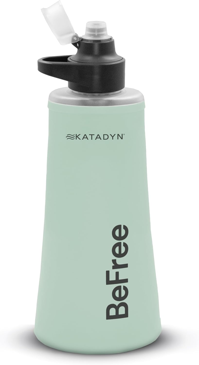 Katadyn BeFree 1.0L Ultralight Collapsible Water Filter Bottle for Hiking, Camping, Backpacking