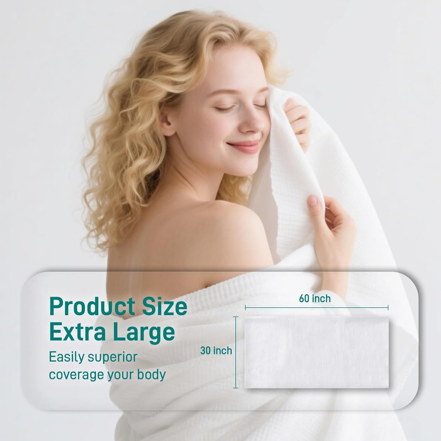 Disposable Bath Towels,Extra Large Beach Towels 30"X60", Camping Towels for Travel Hotel, Soft Quick Dry Shower Tissue for Body,Gym Sports,Beach (XL,10 Count)