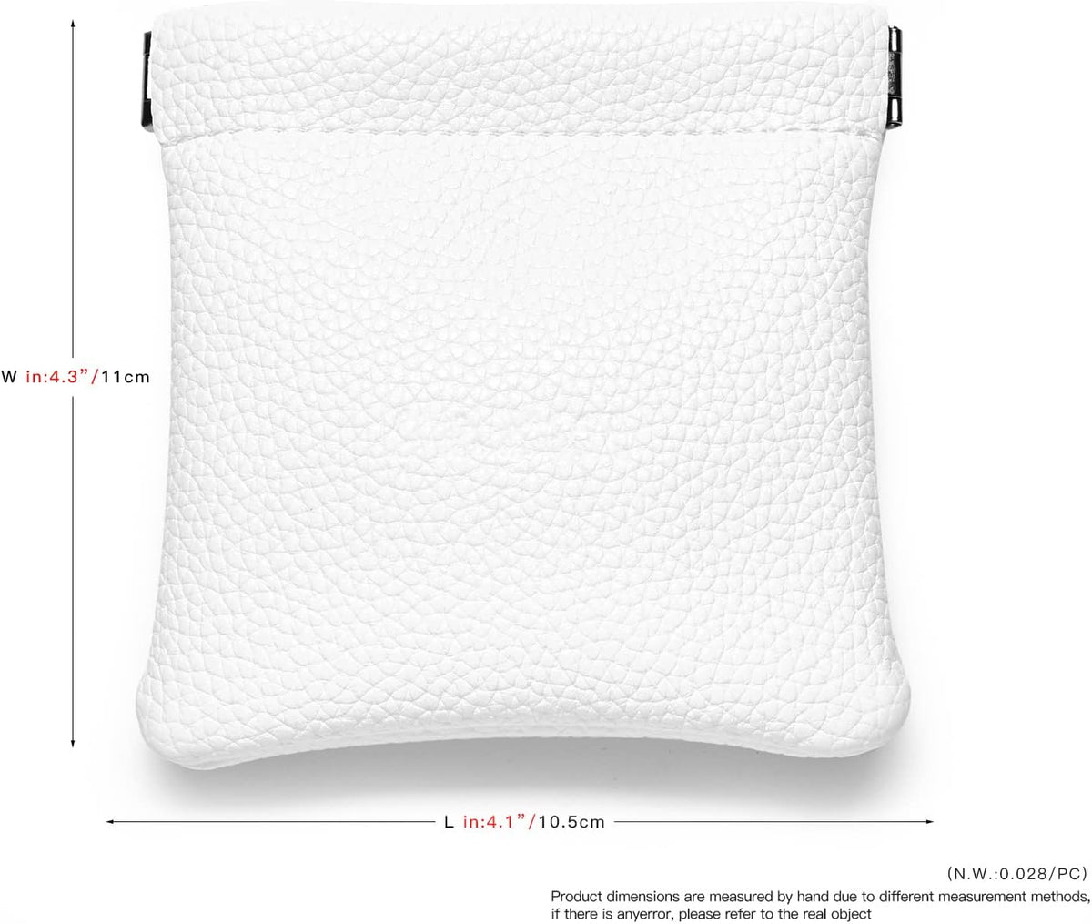 PU Leather Jewelry Travel Bag Leather Jewelry Pouch Christmas,Wedding Party Favor Gift Bag (L, White)